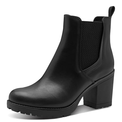 Bottines Chelsea femme MARCO TOZZI talon bloc pour marcher sans douleur toute la journée
