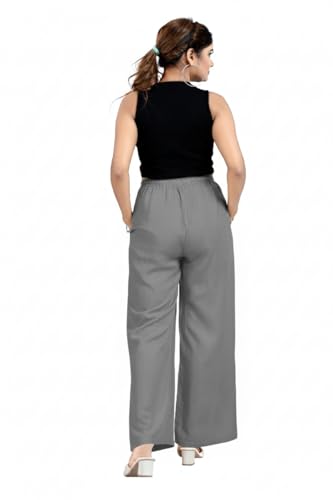 Image of BENKILS Women's Cotton Reyon Regular Fit Palazzo Pants - Available Size - M to 6XL