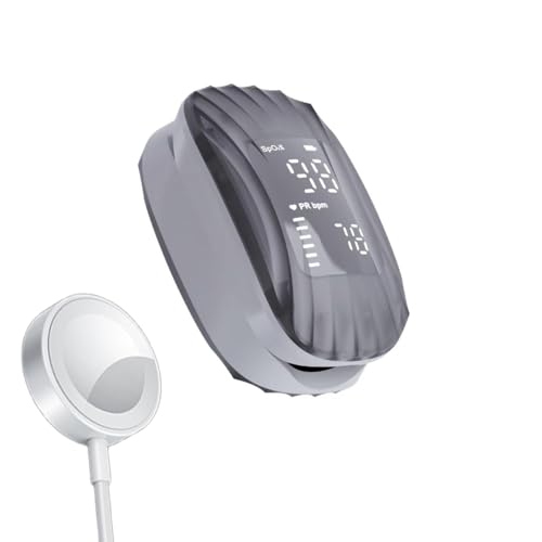 Fingertip Oximeter Rechargeable Pulse Oximeter, Blood Oxygen Meter Finger, Oximeter Finger with Pulse rate Blood Oxygen Monitor for Adults Sports Aviation Only Use (Black White)