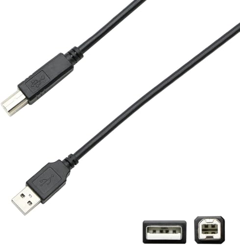 USB B MIDI Cable USB Cable Compatible with Novation Launchpad Pro, Launchpad MK2,Launchkey 37 [MK3],Launchkey 49 61 MIDI Keyboard Controller,Launch Control XL MkII,Xenyx 302USB 10 Feet
