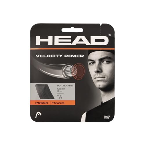 Conjunto de cordas de tĂŞnis HEAD Velocity MLT Power (Preto, 16g-1,30mm)