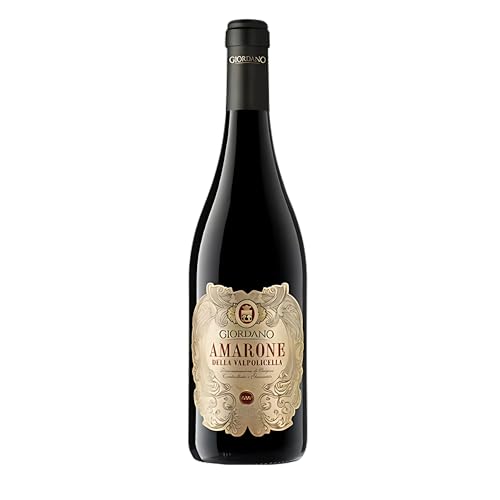 GIORDANO VINI Amarone Valpolicella DOCG 2020 - Vino Rosso Pregiato, Gusto Morbido e Potente, Veneto, 15% vol, 1 Bottiglia da 75 cl