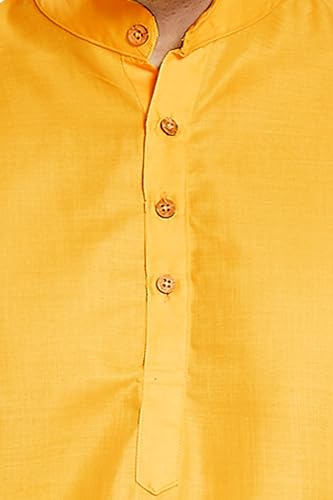 Image of DIVISIVE Men's Plain Cotton Blend Linen Slim Fit Kurta Pyjama Set