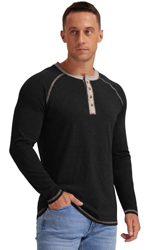 Image of Sailwind Mens Henley Long /Short Sleeve T-Shirt Cotton Casual Shirt