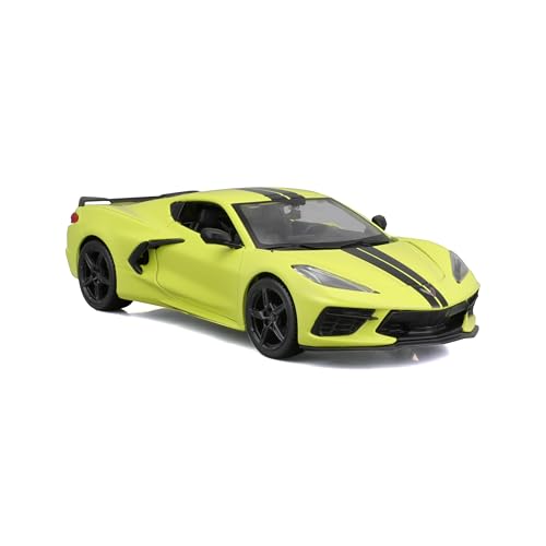 Bburago Maisto 1:24 Chevrolet Corvette Stingray Z51 1970 Amarillo miniatura 2