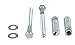 Vestil CS-33-KIT-2 Steel Q195 Concrete Car Stop Hardware Kit 2 Pack Silver