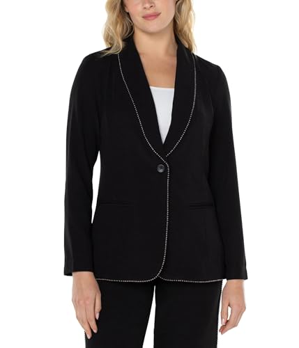 Liverpool Women's Shawl Collar Blazer with Chain Trim