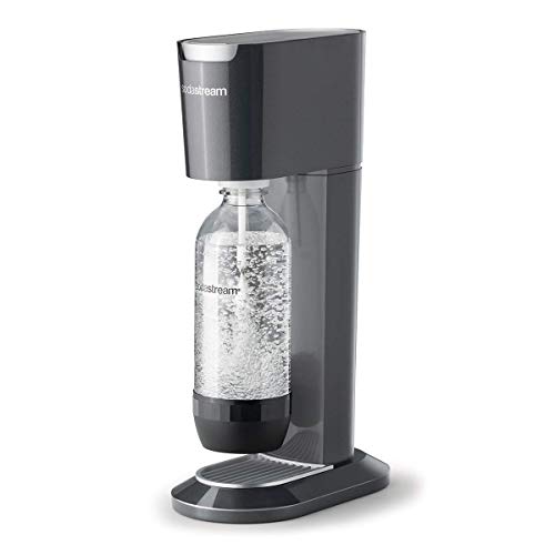 sodastream Genesis Sparkling Water Maker Machine includes a 1 Litre Reusable BPA Free Water Bottle for Carbonating and 60 L CO2 Gas Cylinder - Black