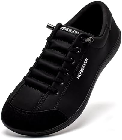HOBIBEAR Barfußschuhe für Damen und Herren | Zero Drop | Breite Leder Minimalistische Trail Running Walking Schuhe
