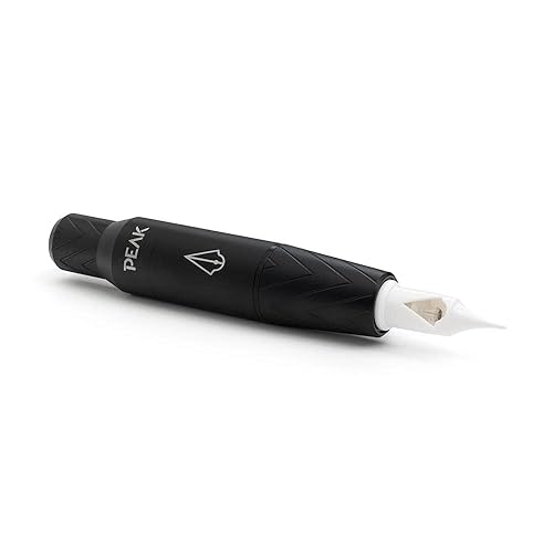 Peak - Máquina de maquillaje permanente Elara Pen - Negro - Máquina de tatuaje elegante y ultraligera, características totalmente ajustables para