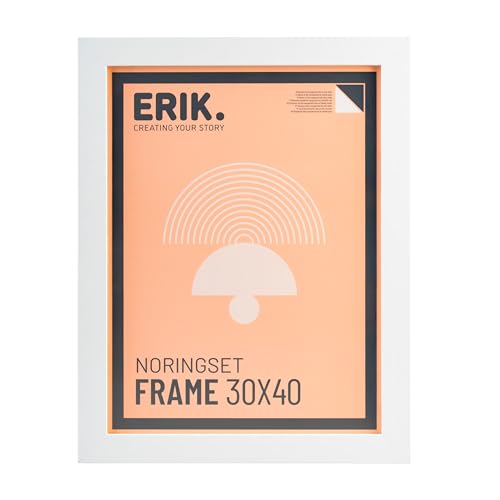 Grupo Erik - Cadre 30 x 40 cm Blanc, en Bois MDF | Cadre Affiche et pour Poster