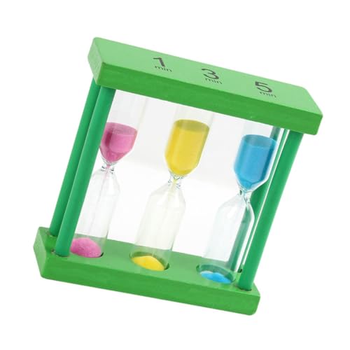 MOTHNUR 木製ガラス製サンドマー おしゃれな砂時計装飾 用歯磨きマー 計測可能 マカロンカラー ランダム色 ランダムカラー ランダムカラー