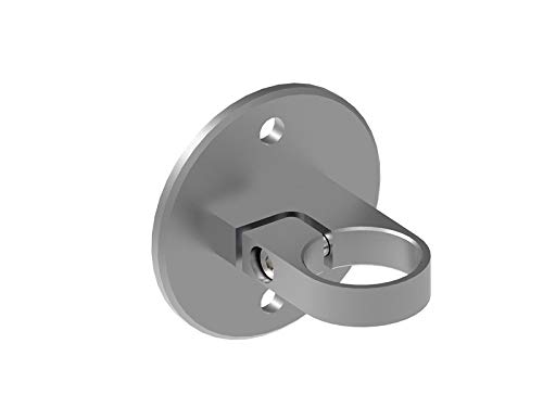 Anclaje de pared de acero inoxidable, redondo, postes de 42,4 mm, ajustable, soporte de postes 6/42 Cover