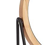 Amazon Basics Vanity Round Mirror with Bamboo Rim, Magnification, Tabletop Mount, Black, 7.2"L x 2.87 "W - Image 4