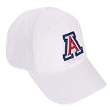 Desert Cactus University of Arizona Baseball Hat UA Wildcats Brimmed Embroidered Hats Cap Adjustable Cloth Strap Adult (US, Alpha, One Size, White)