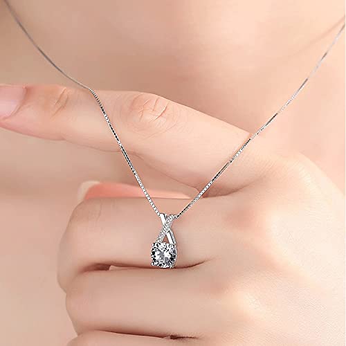 S925 Łańcuch okrągłego cyrkonu Choker Błyszczące wisiorki do akcesoriów prezentowych