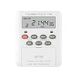 Minuterie numérique MT68 30 A 100-240 V CA, programmateur de relais temporisé programmable, batterie rechargeable intégrée, rail DIN