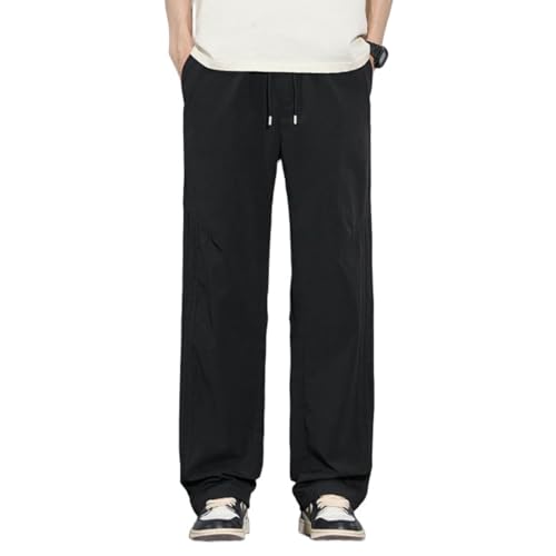 Pantalon décontracté en soie glacée homme pour le printemps et l'été