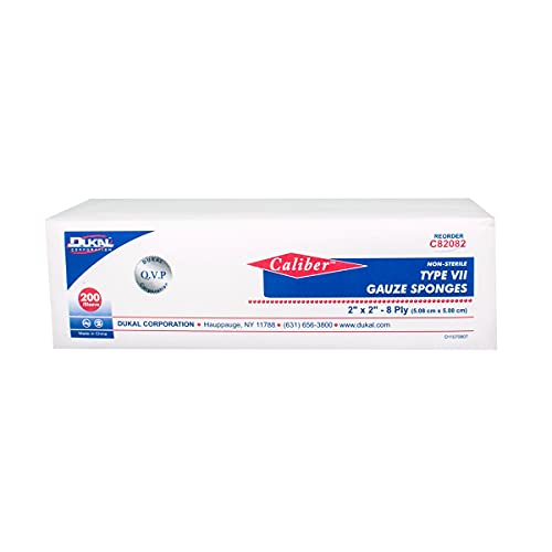 Dukal Gasas Tipo VII No Estéril, 8 Capas Premium, 2" x 2" (Paquete de 5000) miniatura 2