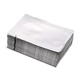 ✅ TAMAÑO - 5x7x0.1cm. BESTonZON 100 unids Bolsa de Almacenamiento de Alimentos sellador al vacío de Mylar Bolsa de Papel de Aluminio para Frijoles Café Galleta Snack Alimentos Flores secas té