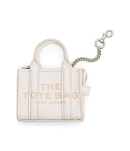MARC JACOBS Damen The Nano Tote Charm Bag, Cotton/Silver