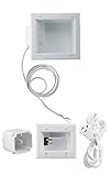 DATA COMM Electronics 50-6653-WH-KIT Recessed TV Cable & Media Organizer Kit with Duplex Power...