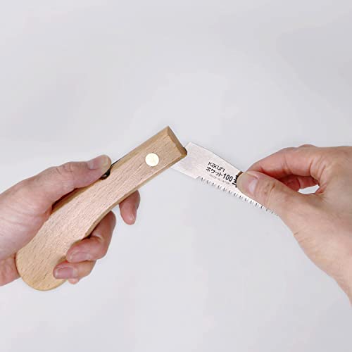 KAKURI Serra de bonsai dobrável 10 cm para corte bonsai e Ikebana, lâmina de aço japonesa afiada, se