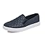 Navy Blue Quilted Vegan Leather
