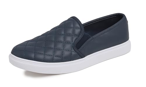 Image of FEVERSOLE Women's Casual Slip On Sneaker Comfort Quilted Loafer Flats