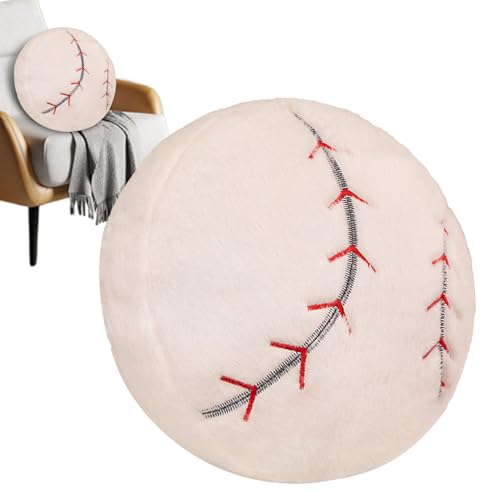 Juguete De Almohada De Felpa De Béisbol Relleno,Almohada De Tiro De Béisbol - Almohada rellena de baloncesto suave,Almohada decorativa, cómoda almohada rellena para sofá, cama, silla, coche, sala de e