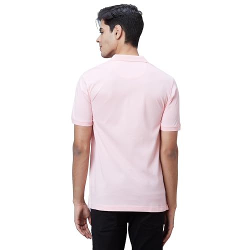Image of Park Avenue Slim Fit Pure Cotton Print Pattern Polo Neck Casual T-Shirt