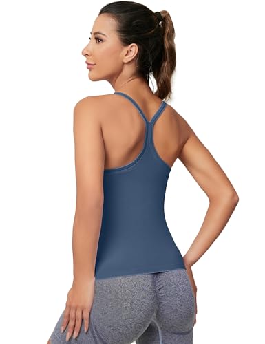 Image of MathCat Workout Tank Tops for Women with Built in Bra, Sleeveless Gym Tops Seamless Racerback Athletic Yoga Shirts