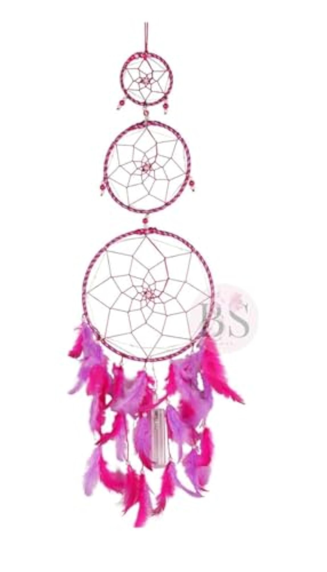 Handcrafted Dream Catcher with Multicolored Feathers, 6 Inches