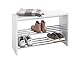 HAKU Möbel Schuhregal - Bank für Schuhe in weiß, Breite 81 cm