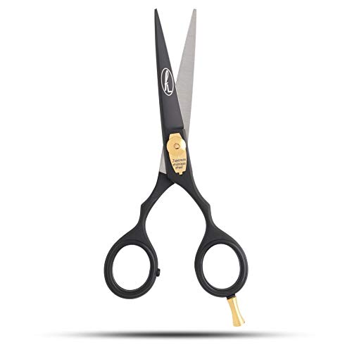 Razor Edge Hair Cutting Scissors - Stainless Steel Sharp Blades Barber Scissors, Black, 5 inch - Image 3