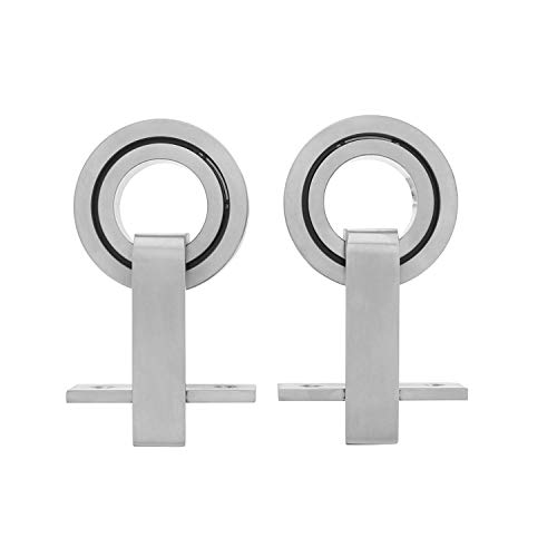 INTERSTEEL - 2-teiliges Laufrollen-Set Modern Top Edelstahl gebürstet - Schiebetürrollen für Schiebetüren, Innentüren und Wandschränke - 155 mm