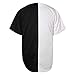 Phoneutrix Blank Plain Hip Hop Hipster Baseball Jersey Button Down Shirts Sports Uniforms Men Women Jersey (White-Black, XX-Large)
