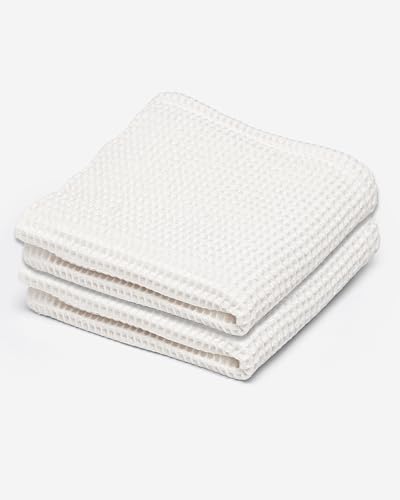 ettitude Waffle Towels, Set of 2, Hand Towel, Cloud