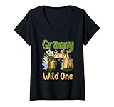Photo Gallery donna nonna del selvaggio zoo compleanno famiglia safari jungle maglietta con collo a v Photo Gallery donna nonna del selvaggio zoo compleanno famiglia safari jungle maglietta con collo a v