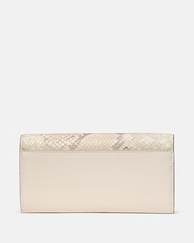 Image of kate spade new york Deco Snake Embossed Mixed Material Large Flap Wallet