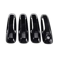 8 Coprimaniglie Per Porte Auto Compatibili Con Dodge Ram 1500-5500 (2002-2008) | ABS Nero Effetto Carbonio, Set Di Coperture Esterne