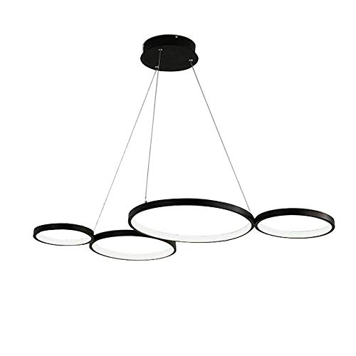 Chandelier LED salon moderne suspension table à manger cuisine 60W noir