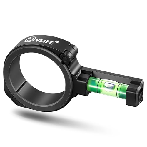 CVLIFE Scope Level with Plastic Reducer Ring Fits 30mm/34mm Scope Tubes Anti-cant Scope Leveling Kit Low-profile Bubble Level Tool