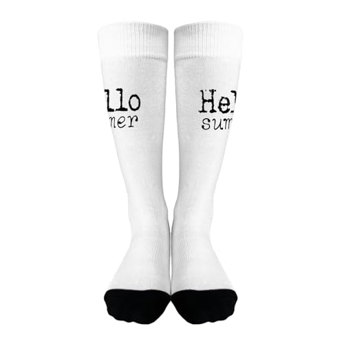 hello summer half calf sock for daughter