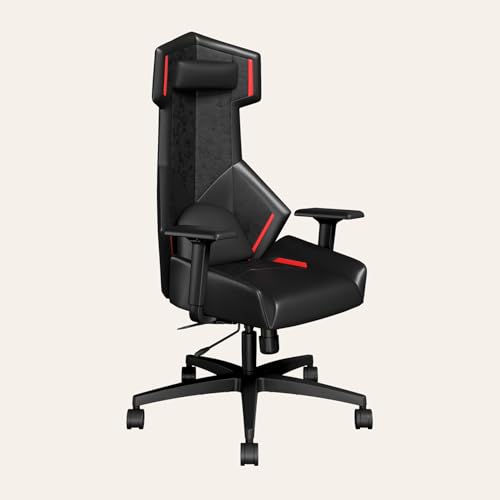 Image of Interio by Godrej Venox High Back Synthetic Leather Ergonomic Gaming Chair (Black) 1-Year Warranty, 3D Armrest, Magnetic Lumbar and Headrest Adjustable