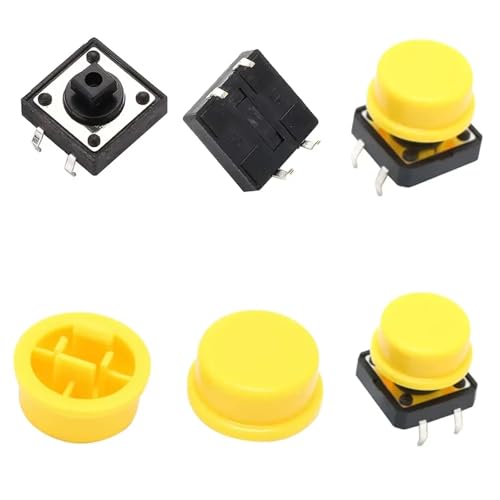 Interrupteur à bouton-poussoir tactile jaune de 12x7,3 mm pour vos circuits micro