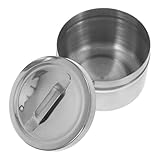 VILLFUL 6 Pièces Boîte de Rangement Coton Tiges Acier Inoxydable Pot Compact avec Couver...