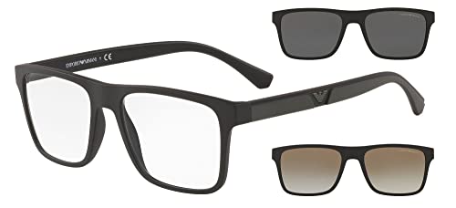 Image of Emporio Armani EA 4115 Black Black /Grey Shaded Clip-On 54 /18 /145 men Eyewear Frame