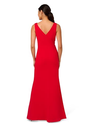 Adrianna Papell Women's Bow Front Crepe Gown2
