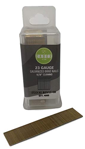 Cadex B23/15-4M 23-Gauge Brad Galvanized Brad Nails with 4000 Fasteners Per Box, 15mm